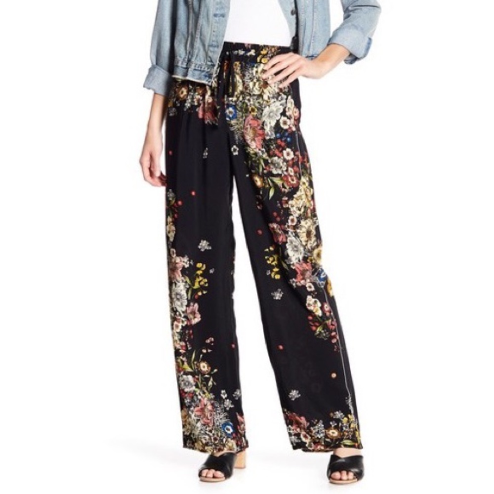PHILOSOPHY Floral-Crepe Wide-Leg Pants